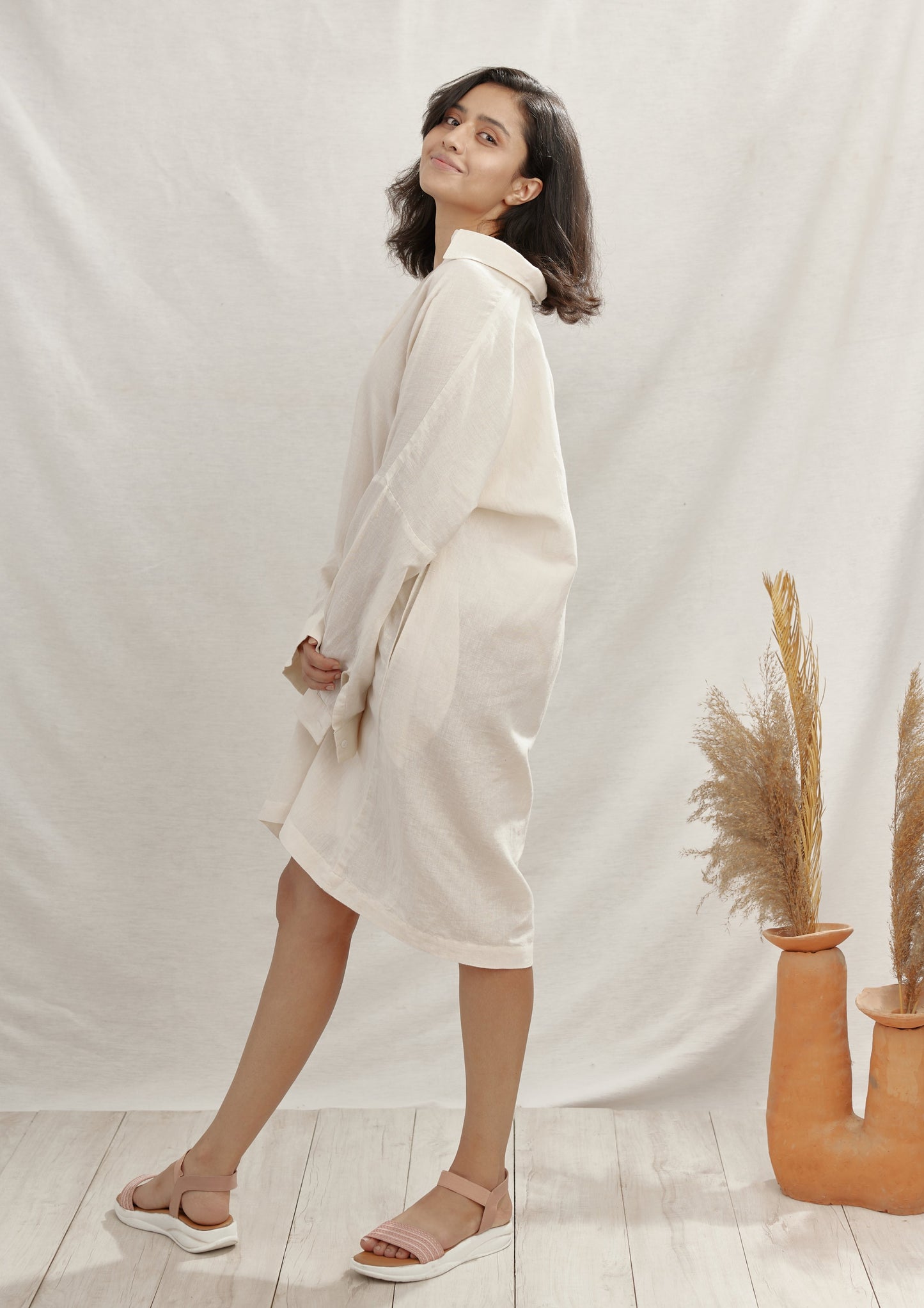 Kelly Shift Linen Dress
