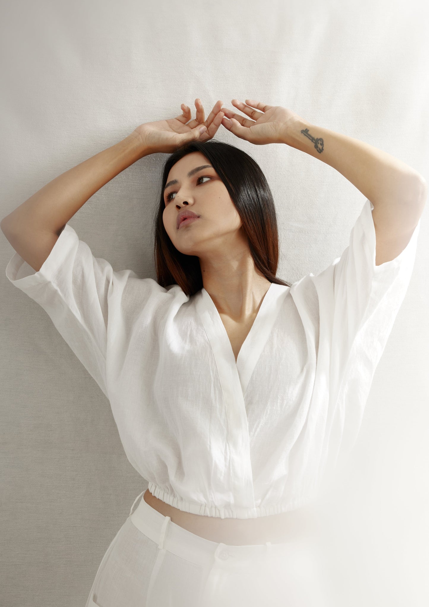 Resort Wrap Linen Top