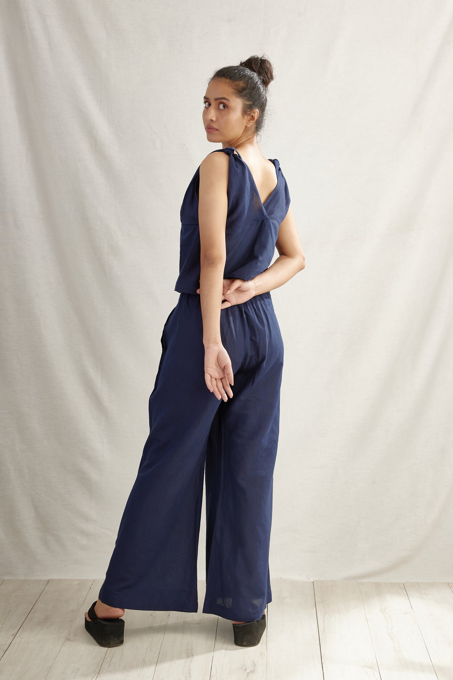 Resort Flaired Linen Trousers