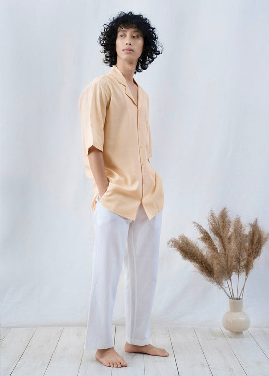 TENCEL™ Notched Collar Lounge Shirt