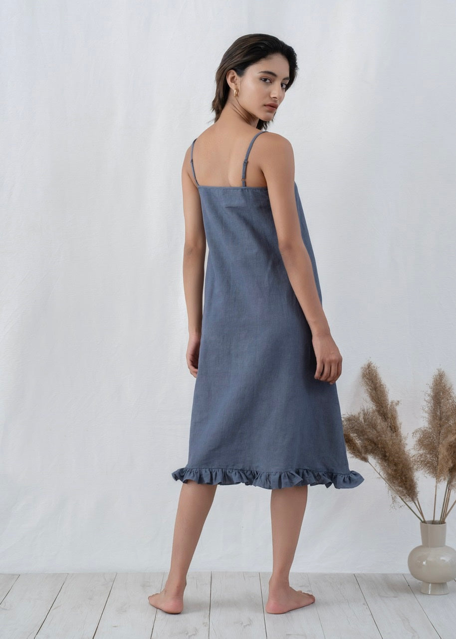 Ruffled Slip Dress