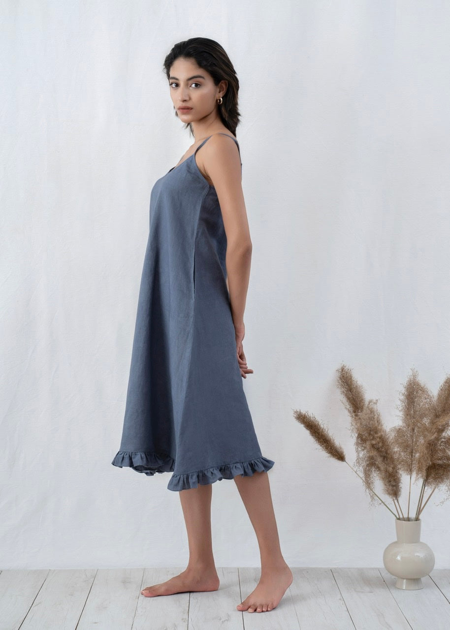 Ruffled Slip Dress