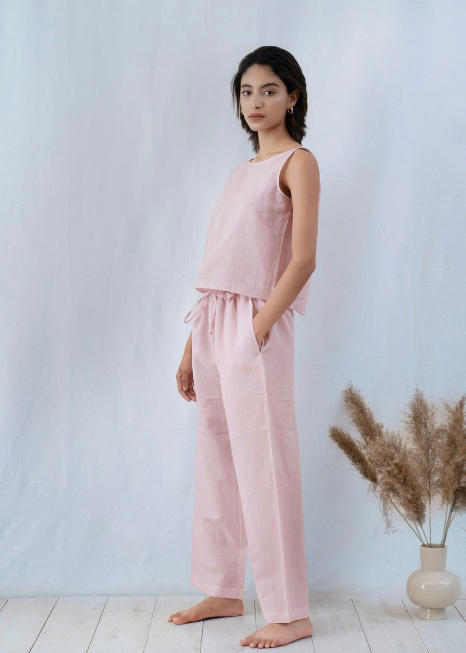 Cross Back Top Paperbag Pants Co-ord Set