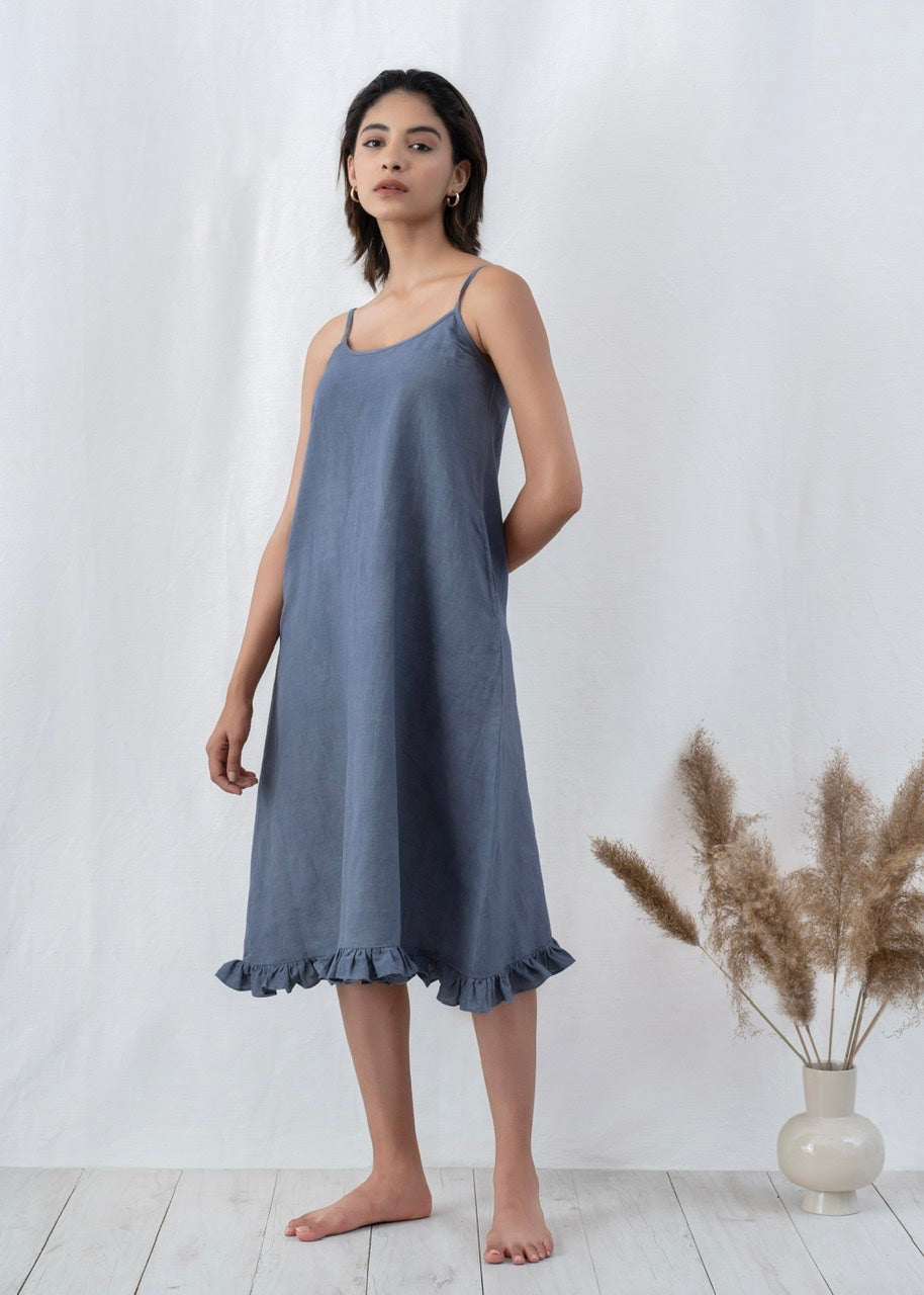 Ruffled Slip Dress