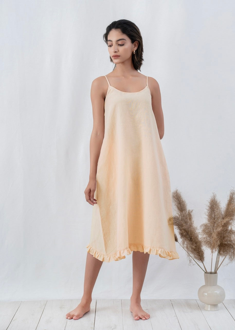 Ruffled Slip Dress