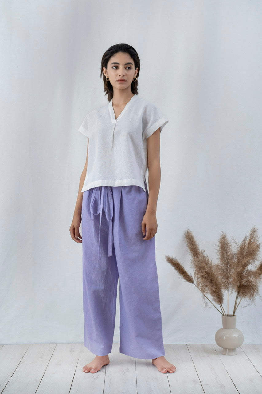 Wide Linen Pyjama Pants