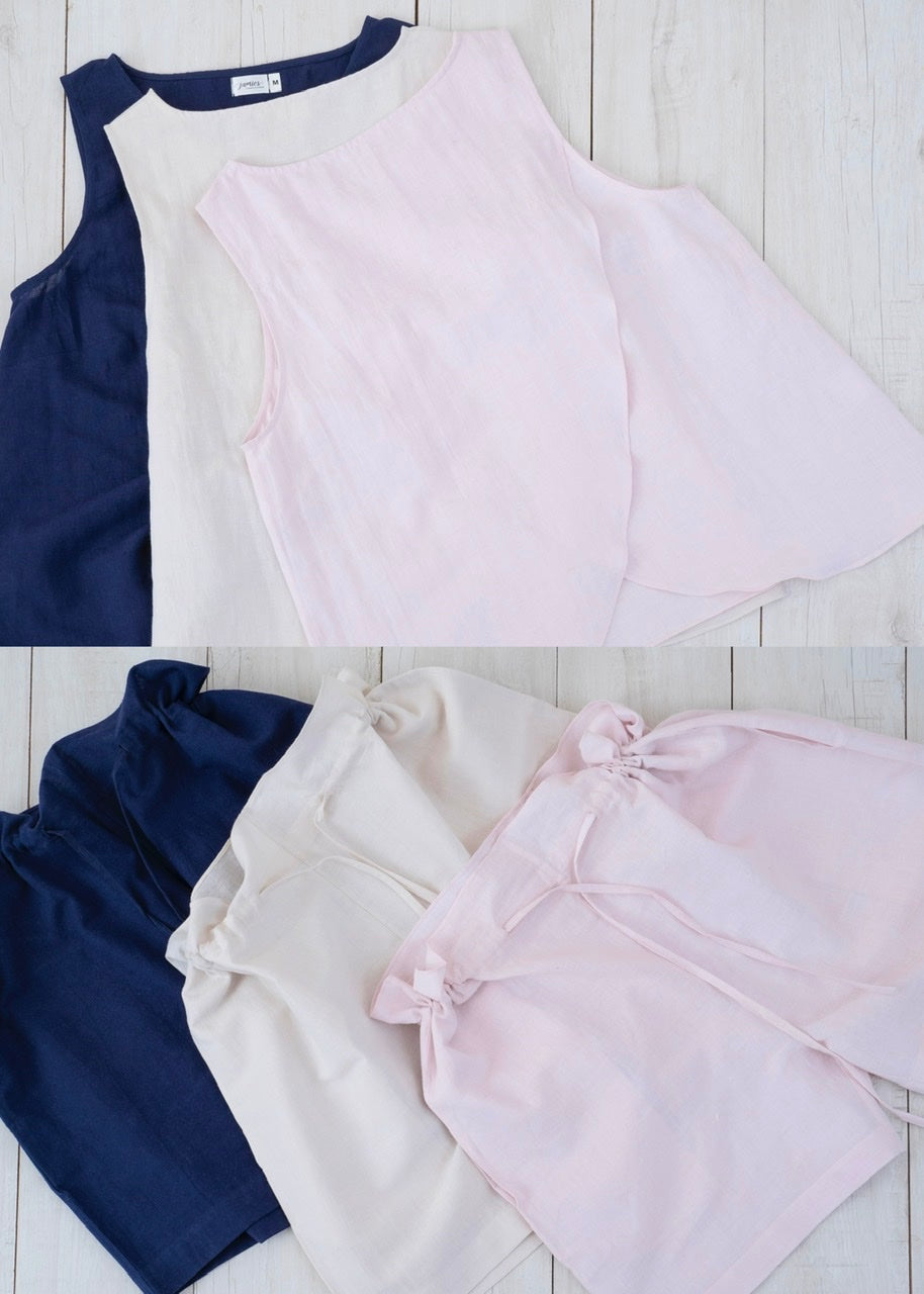 Cross Back Top Paperbag Shorts Co-ord Set