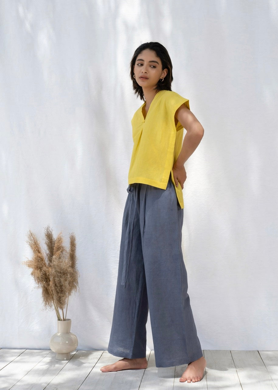 Wide Linen Pyjama Pants