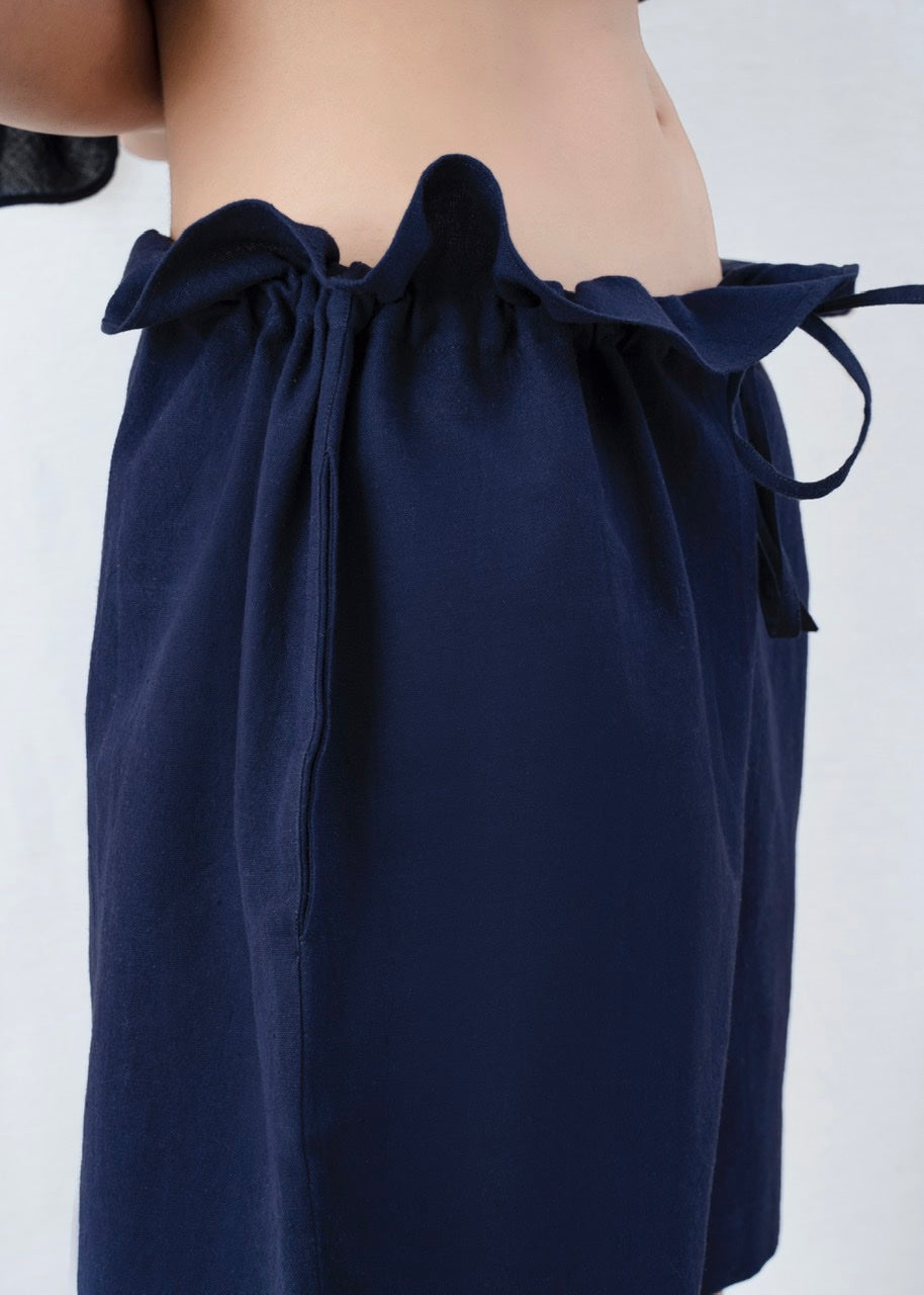 Cross Back Top Paperbag Shorts Co-ord Set