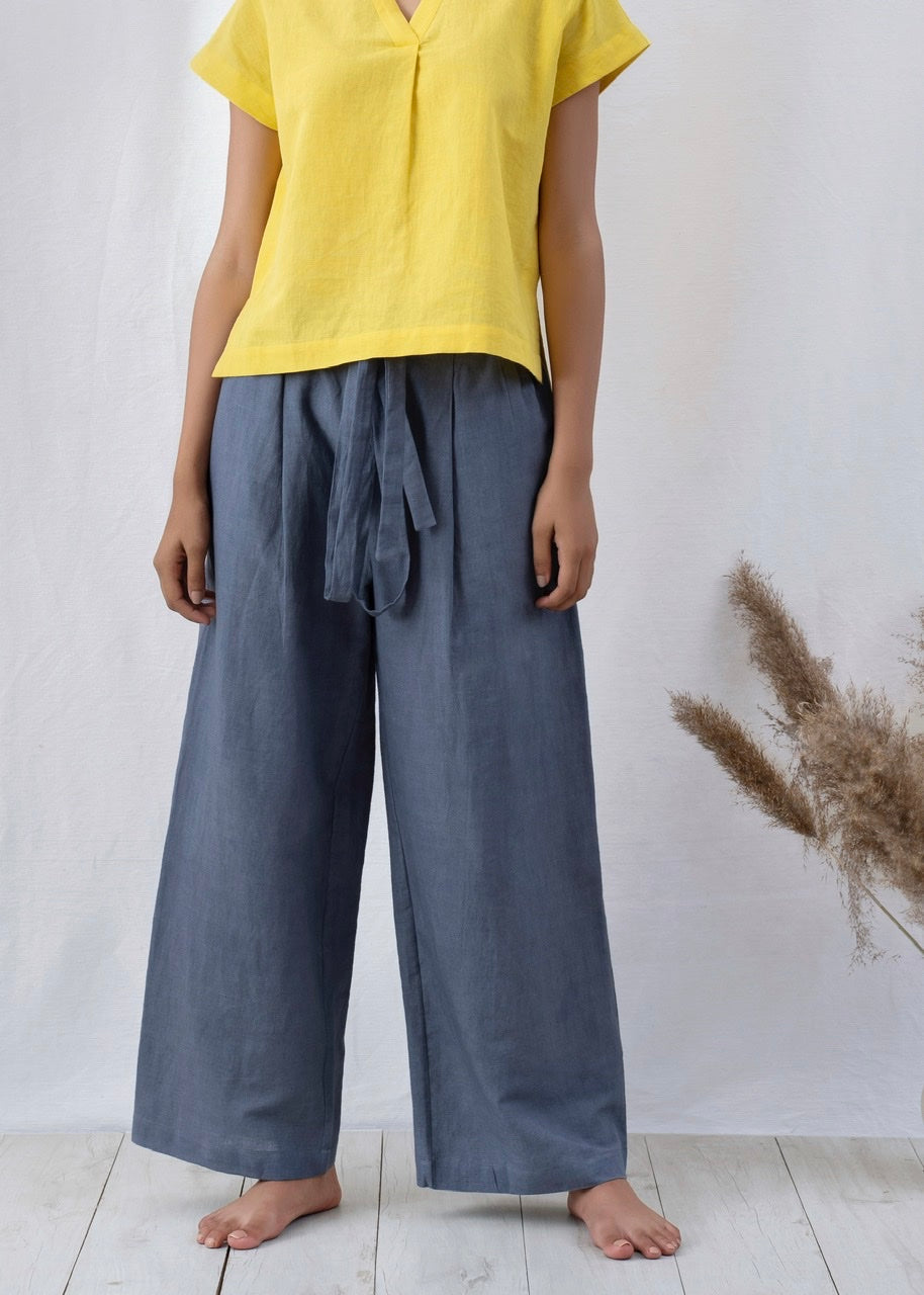 Wide Linen Pyjama Pants