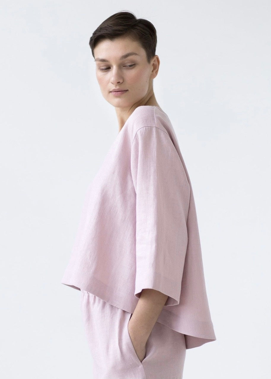 Linen Flared Top