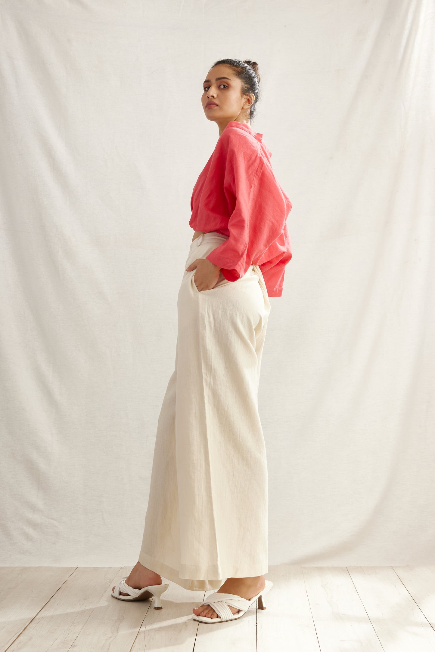 Resort Wrap Linen Top
