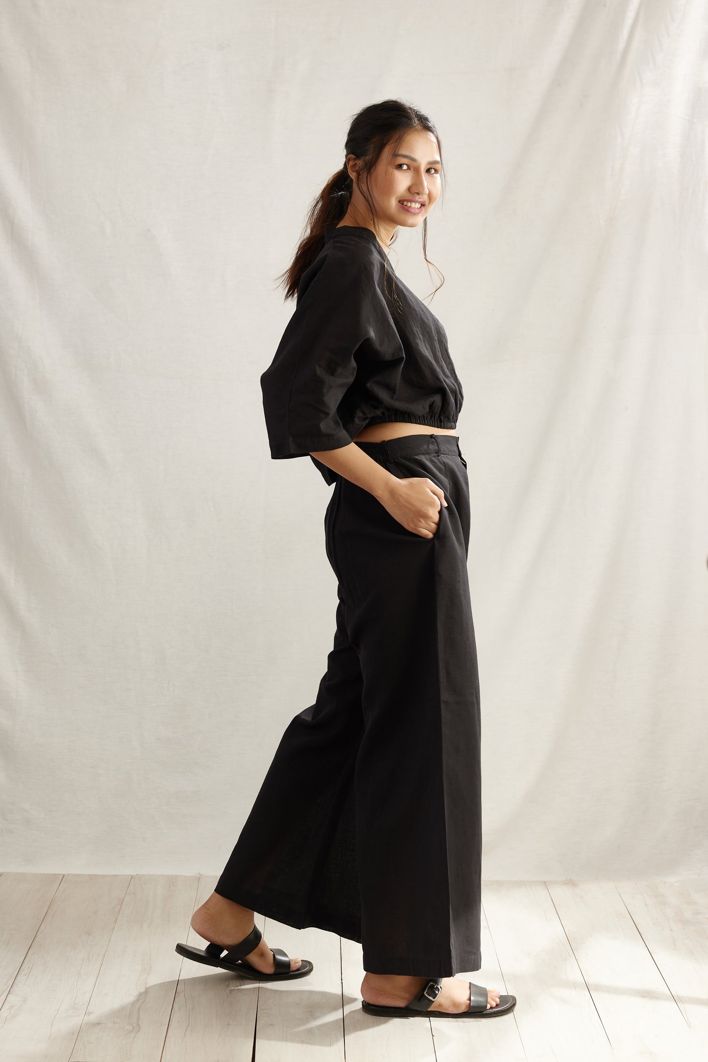 Resort Wrap Linen Top