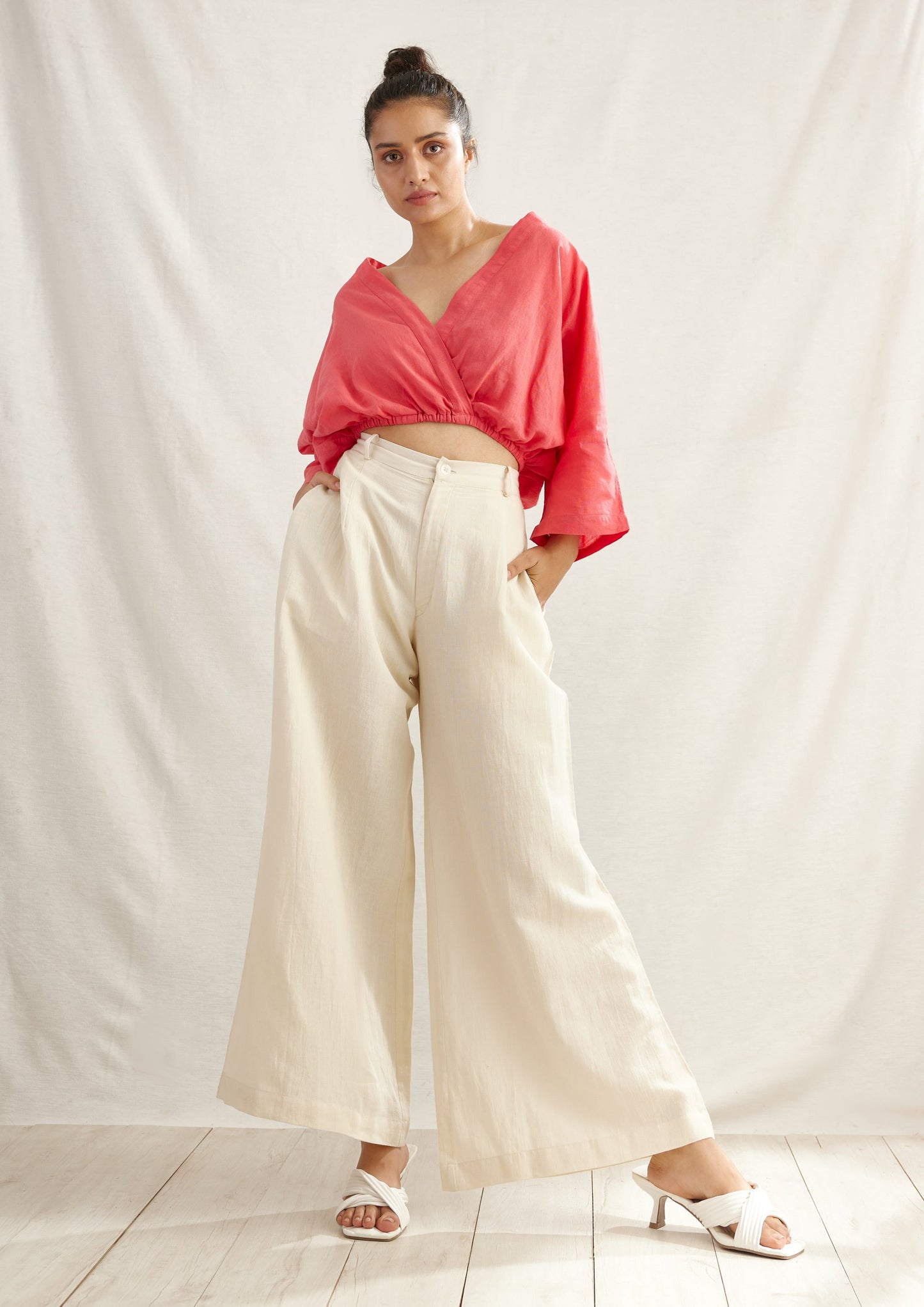 Resort Wrap Linen Top