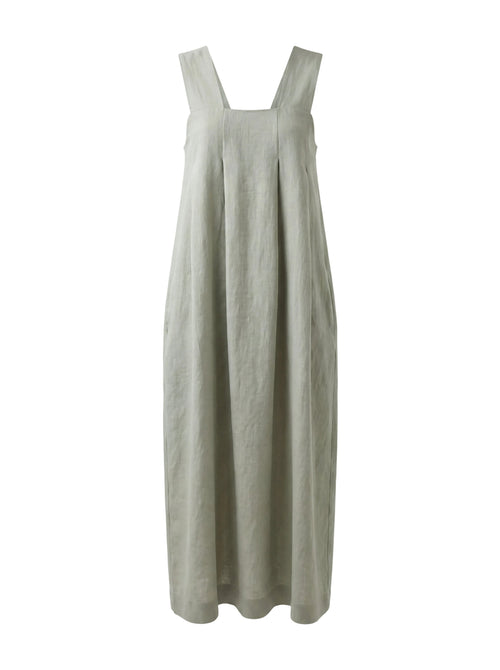Sage green dress on white background