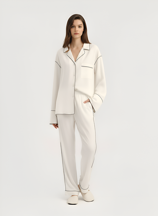 Tranquil Horizon Vegan Silk Pants