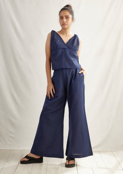 Resort Flaired Linen Trousers