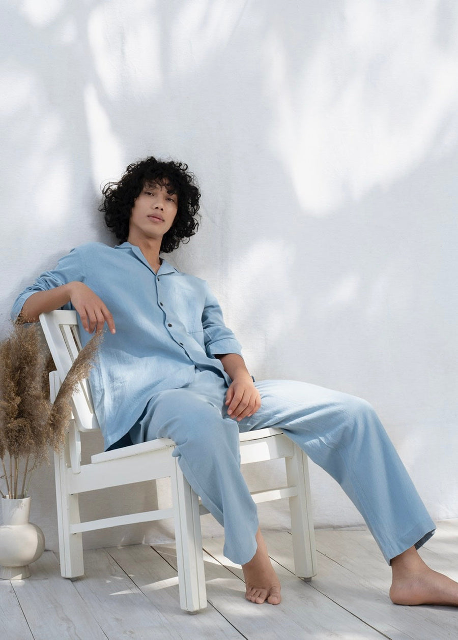 Ocean Breeze Linen Co-ord Set for Men