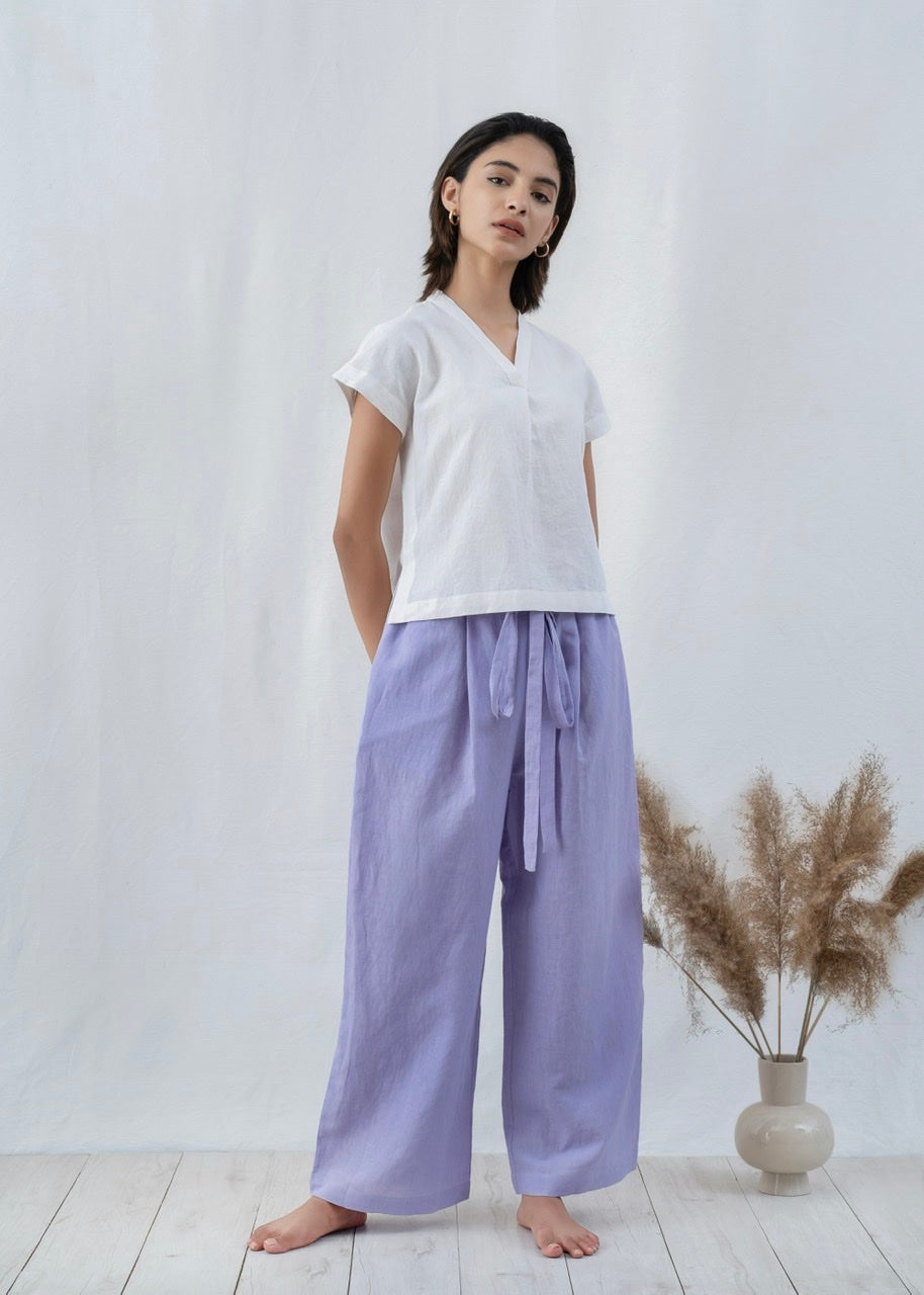 Wide Linen Pyjama Pants