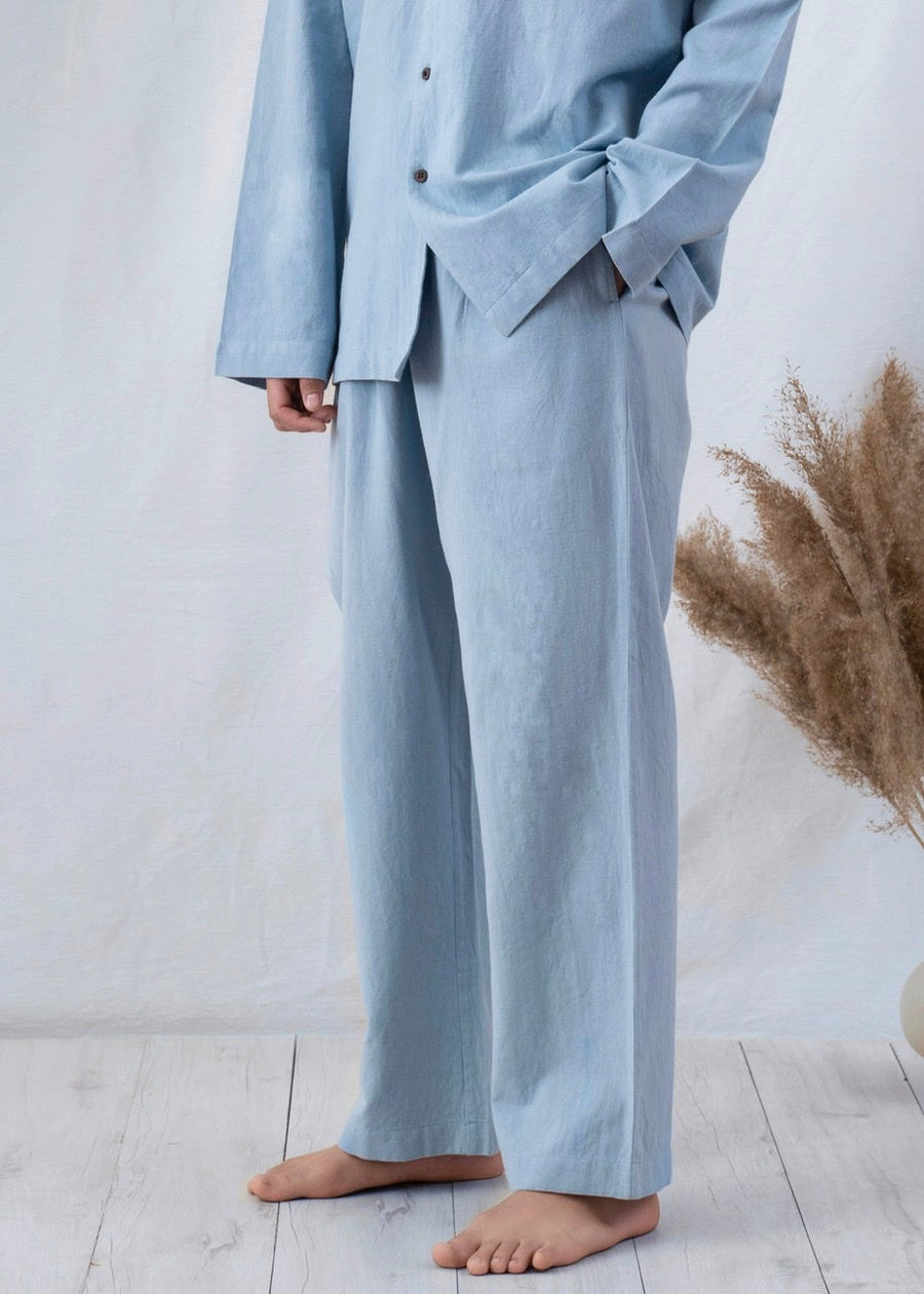 Straight Fit Linen or TENCEL™ Pyjama Pants for Men