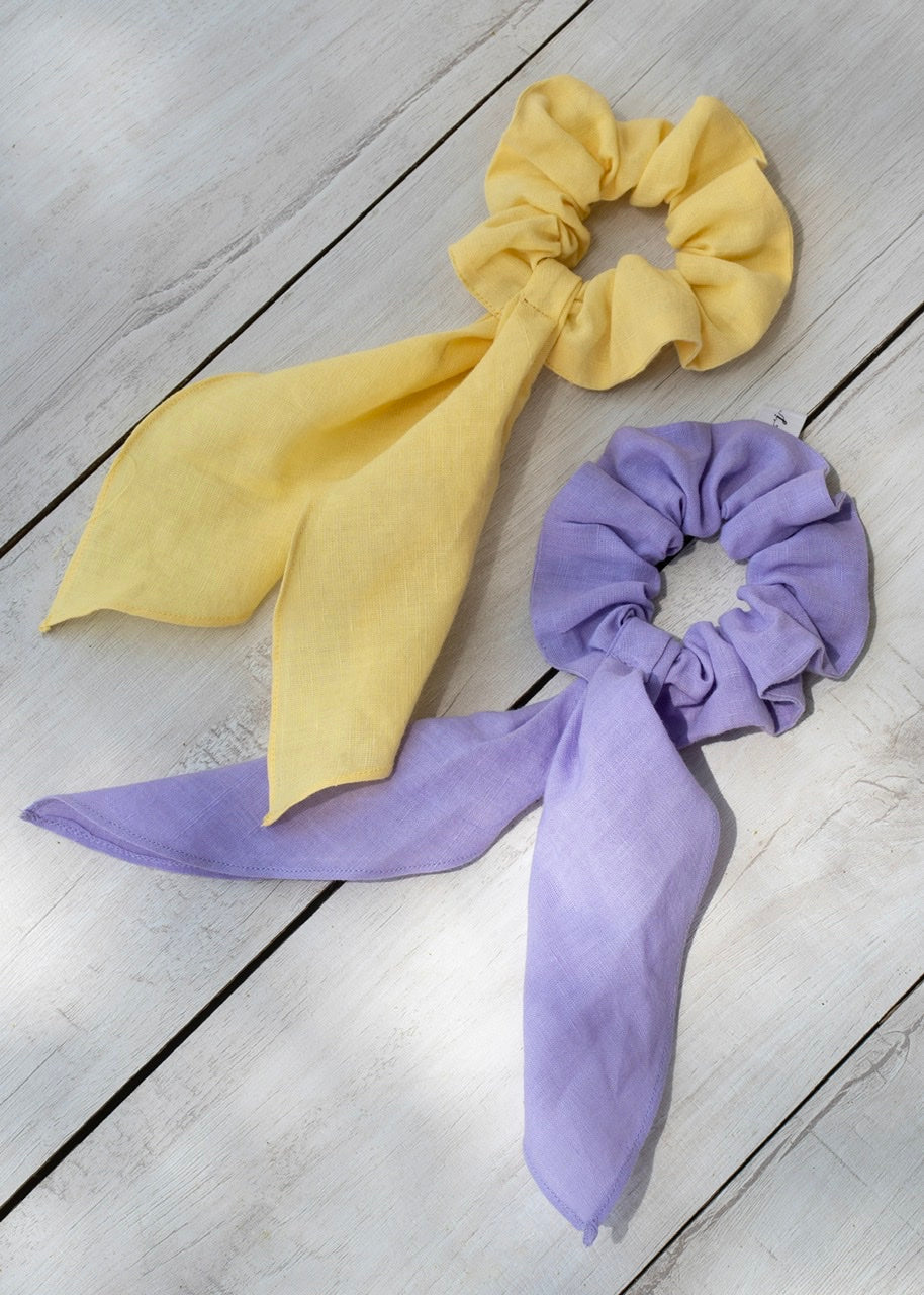 Soft Linen Scrunchie (Set of 3)