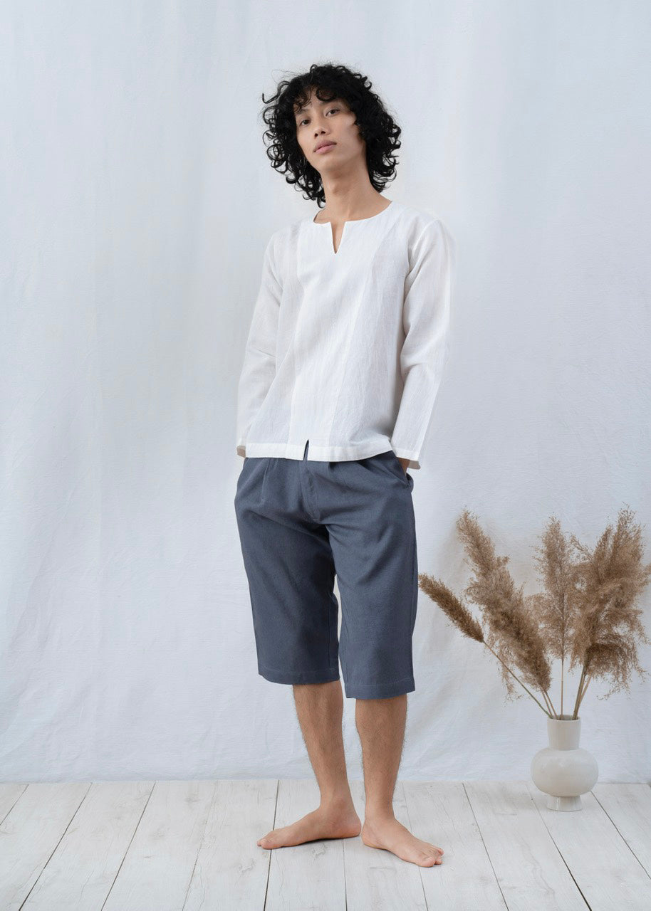 TENCEL™ Grey Bermuda Shorts