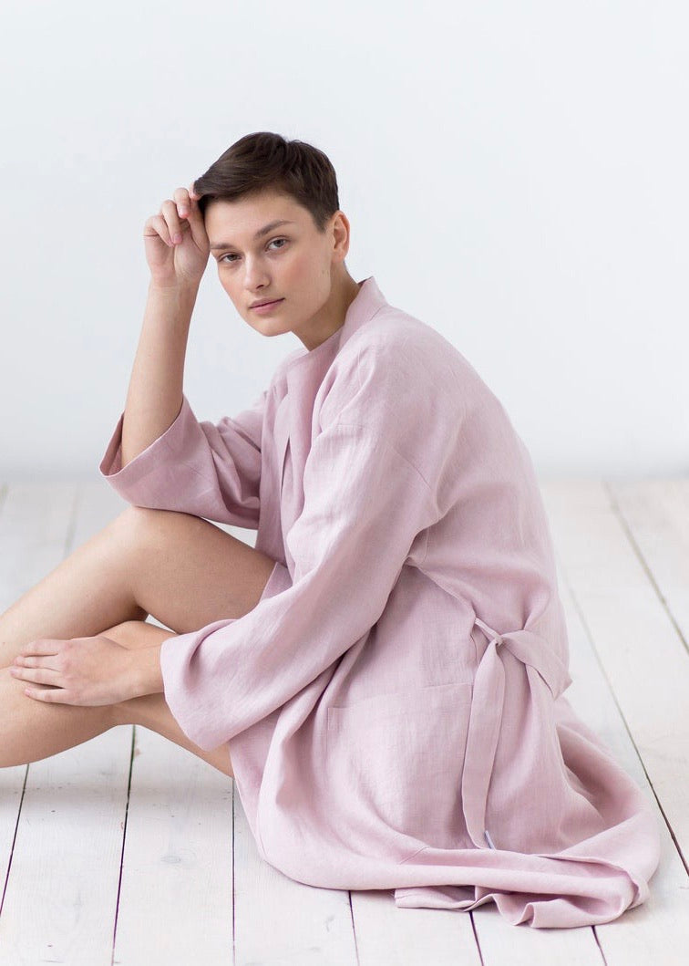 Overhead Robe Linen Overlay Robe – Jamies