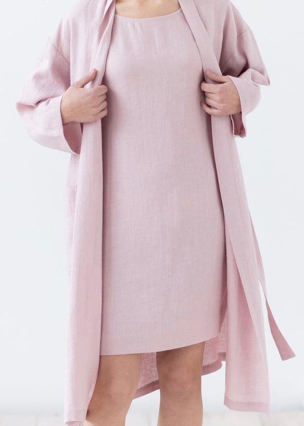 Linen Overlay Robe