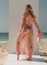 shiny long sleeves vacation staycation beachwear zoe the label